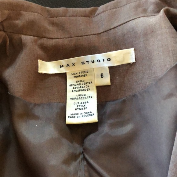 MAX STUDIO KHAKI TAN BLAZER, 6 💐 - Picture 8 of 9